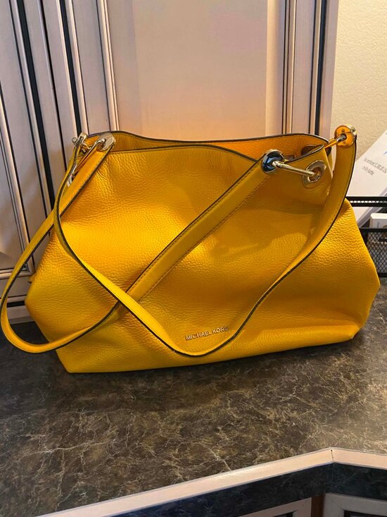 Michael Kors Collection Other - Michael Kors Raven Leather Shoulder Bag